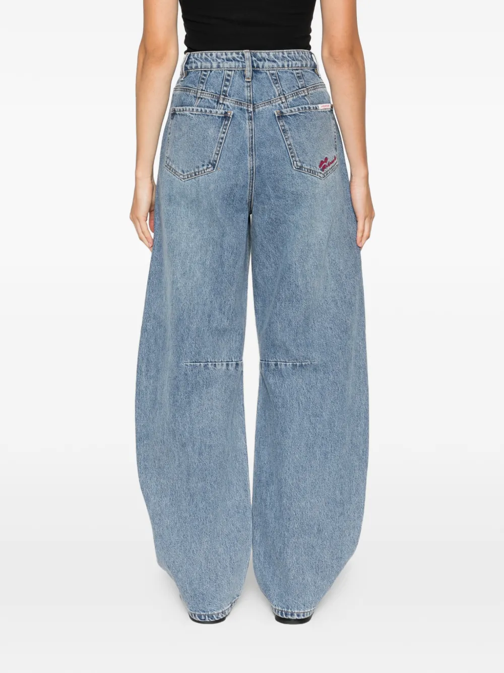 Self-Portrait Jeans met afwerking Blauw