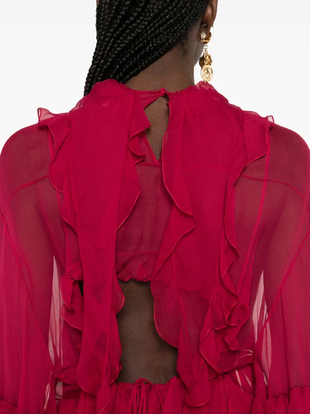 Chloé Mini-jurk met ruches Roze