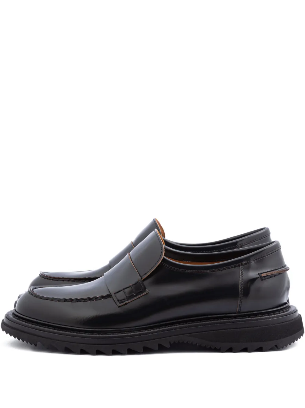 Buttero Lucca topstitched lug-sole loafers | negro | Image 1