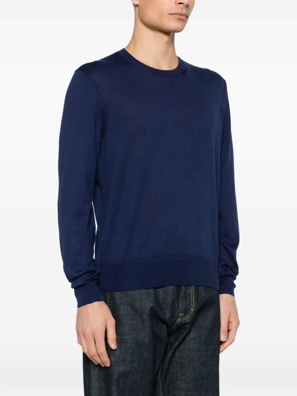 Tom Ford Crew-neck Long-sleeve Sweater - Blue 
