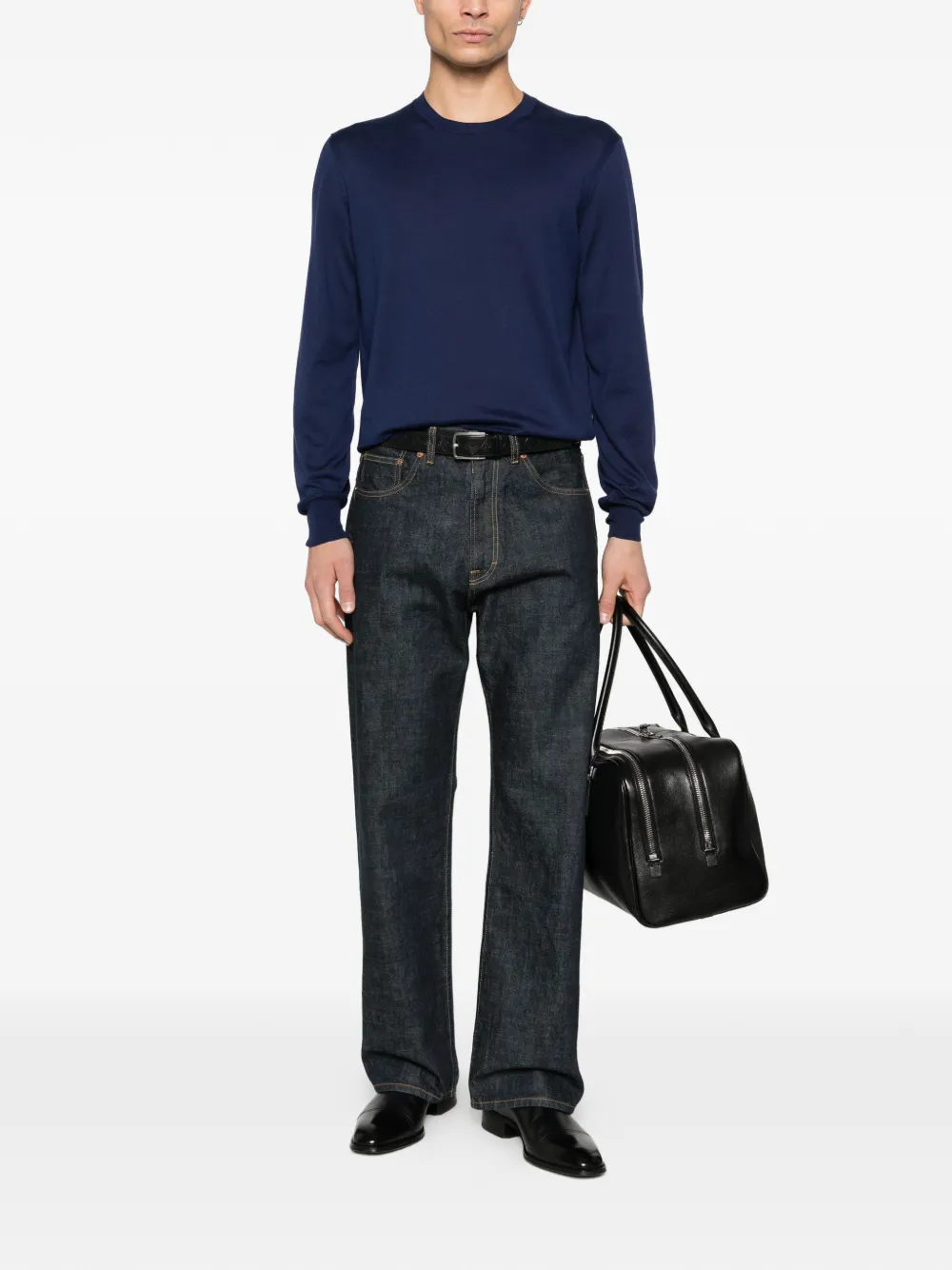 TOM FORD crew-neck long-sleeve sweater - Blauw