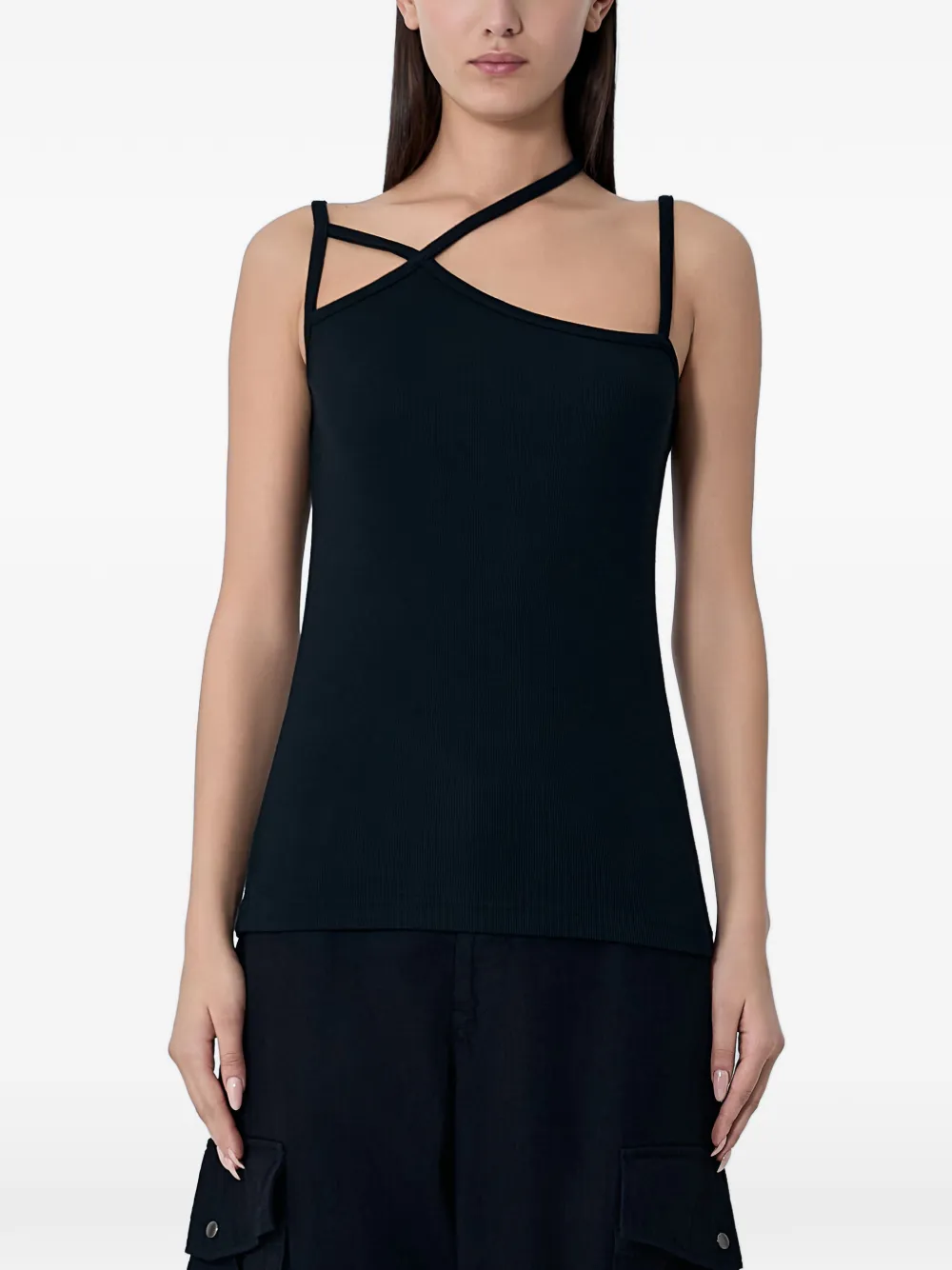 Limi Feu asymmetric multi-strap top - Nero