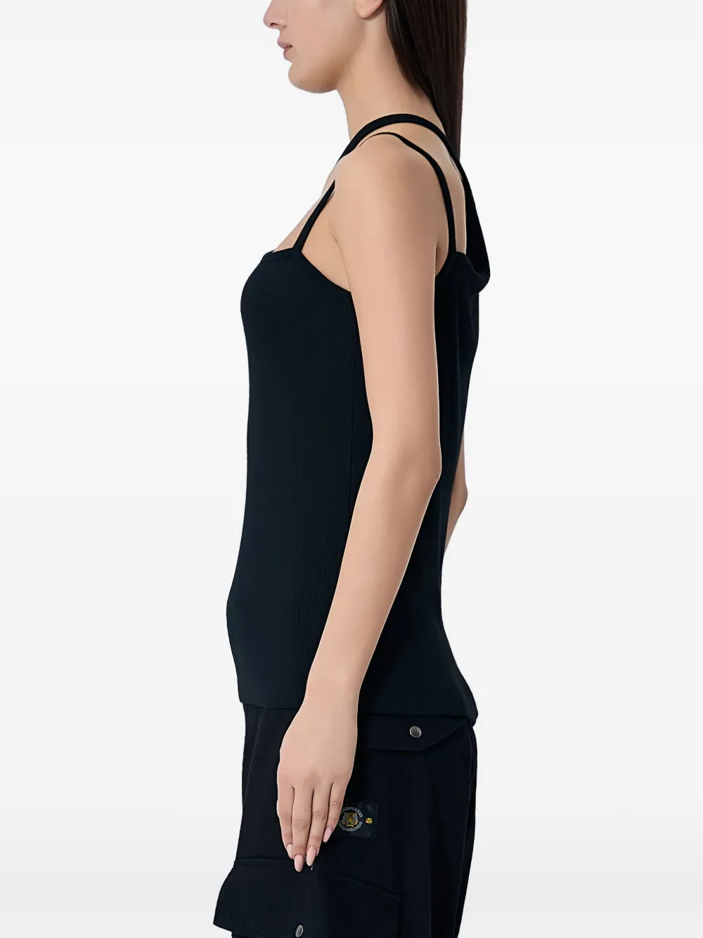  Limi Feu Asymmetric Multi-strap Top - Black 