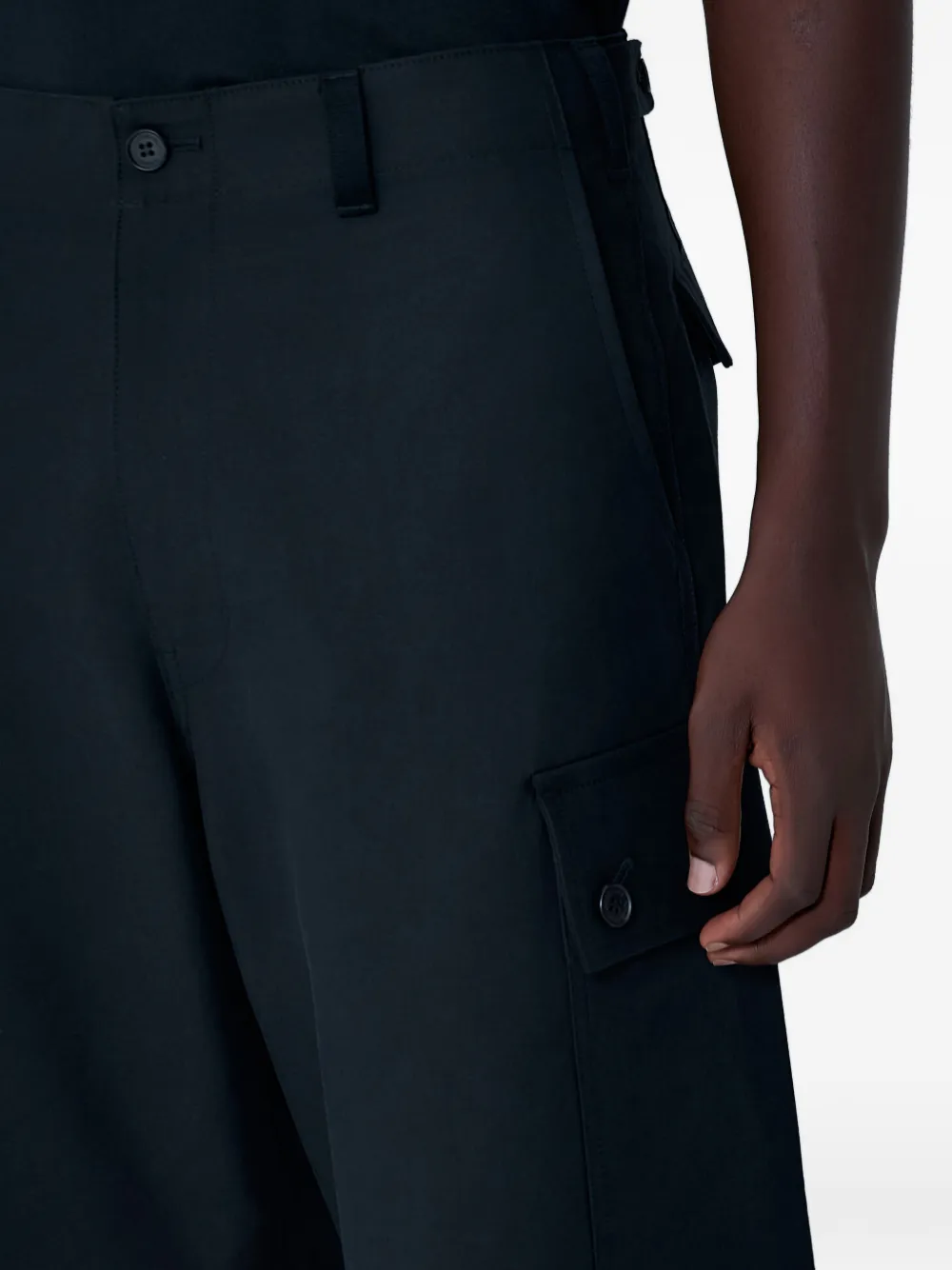 Comme des Garçons Homme Cargo broek met wijde pijpen Zwart