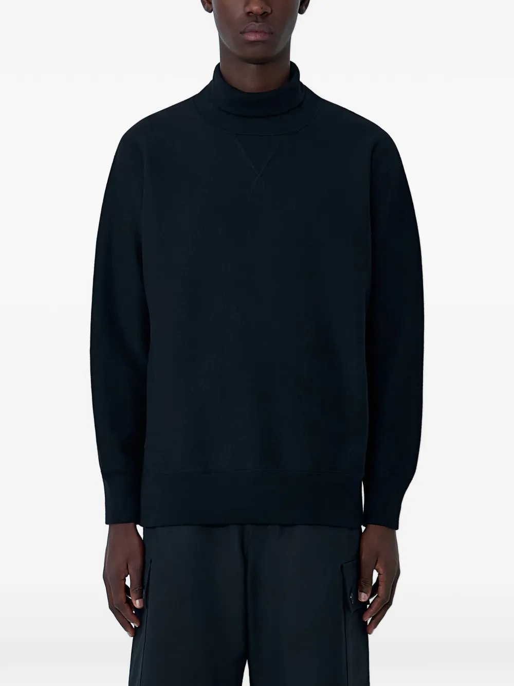 Comme des Garçons Homme high-neck ribbed sweater - Nero