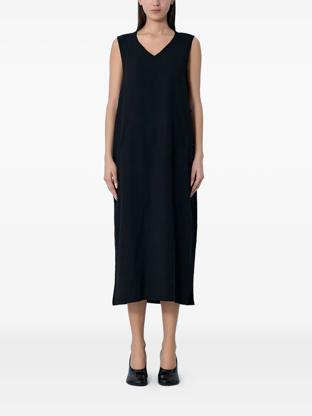Limi Feu V-neck knitted midi dress - Black
