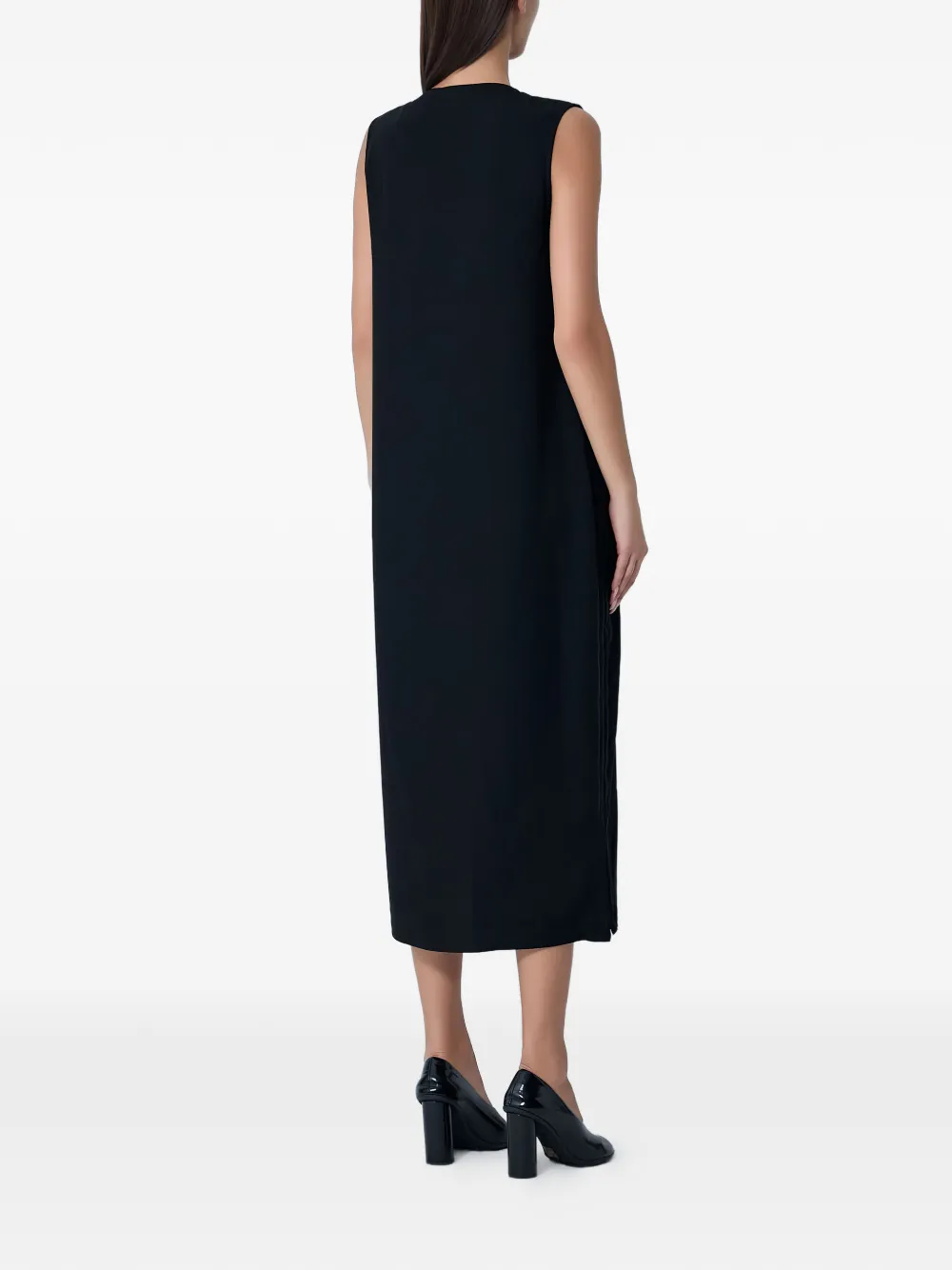  Limi Feu V-neck Knitted Midi Dress - Black 