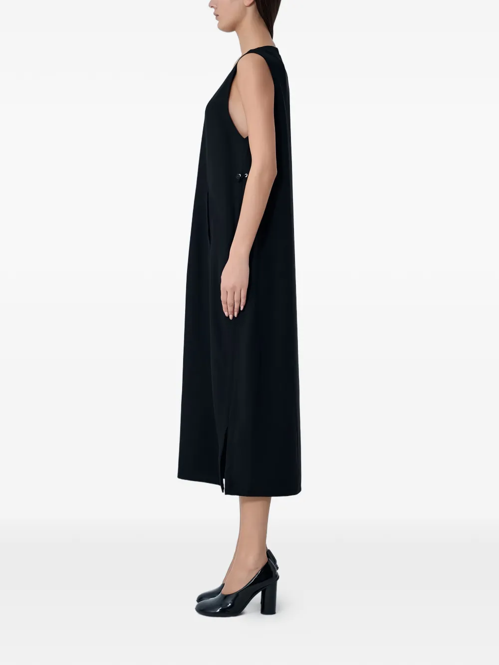 Limi Feu Midi-jurk met V-hals - Zwart