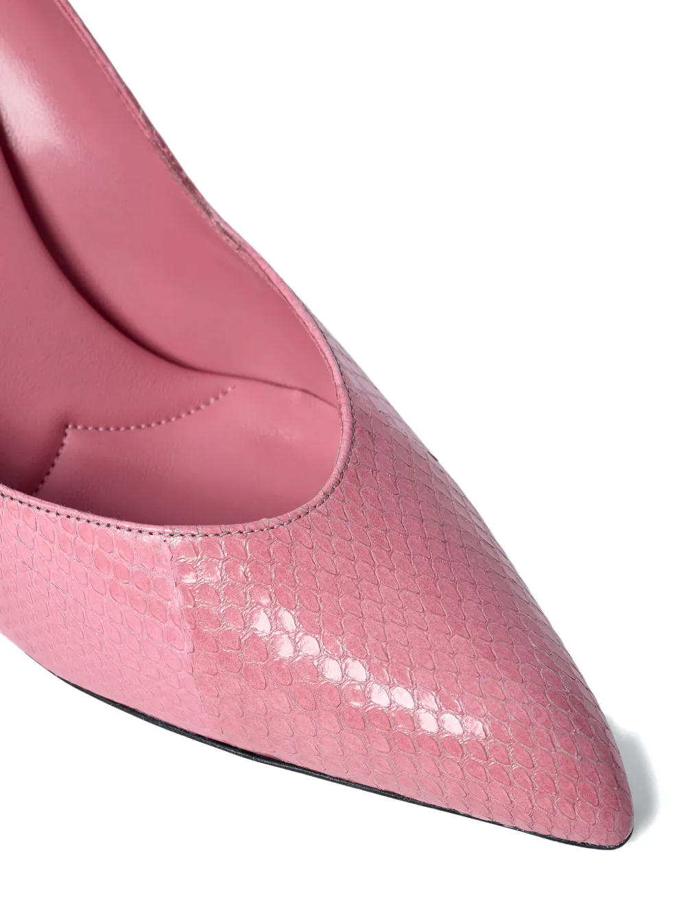 Miu 85 mm pumps met puntige neus en textuur Roze