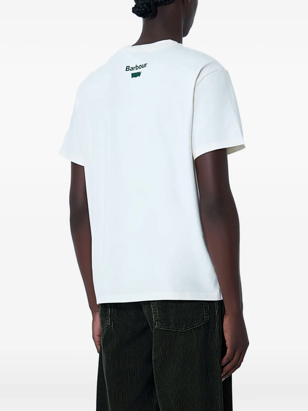 Levi's x Barbour T-shirt met ronde hals en logopatroon Beige