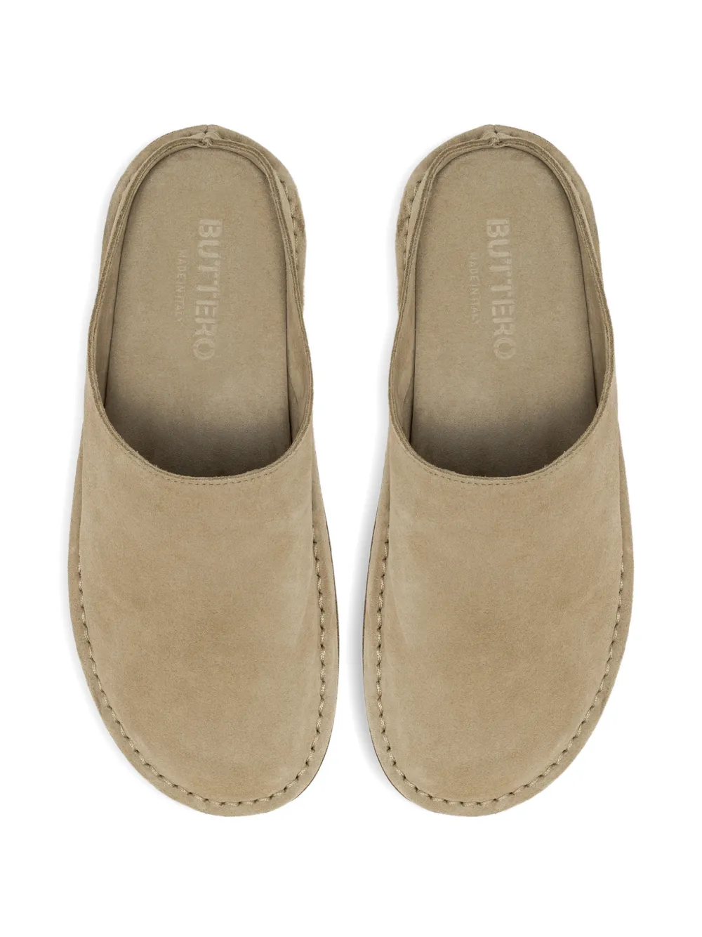 Buttero suede stitched sandals Beige