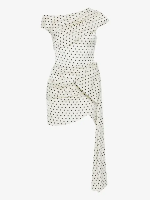 Self-Portrait polka-dot cocktail mini dress