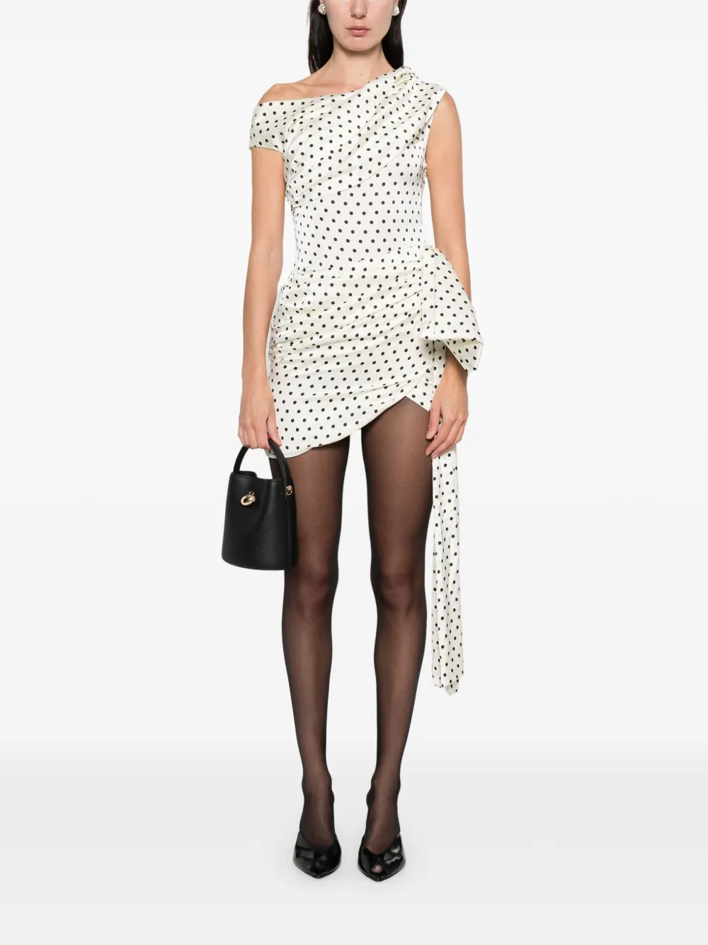 Self-Portrait vestido corto con diseño drapeado | Vestidos de coctel y fiesta | Image 2