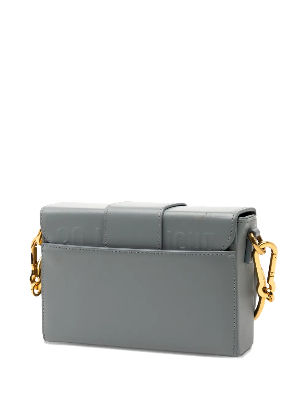 DIOR Pre-owned 2020 Leather 30 Montaigne Box Bag Crossbody Bag In Gray