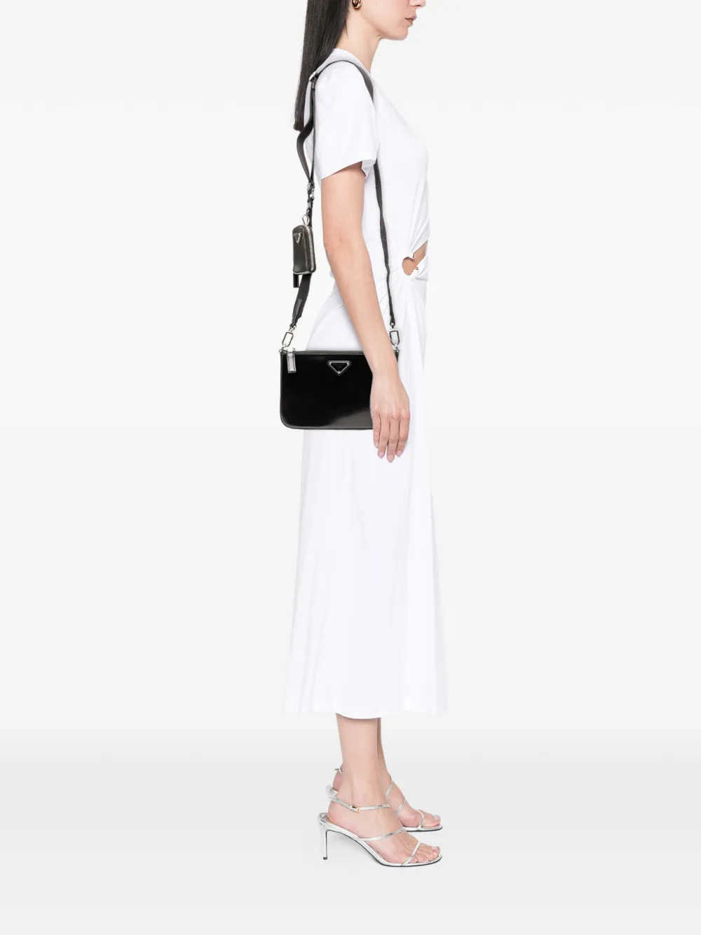 PRADA Pre-owned 2013-2025 Spazzolato Zip Top Crossbody Bag In Black