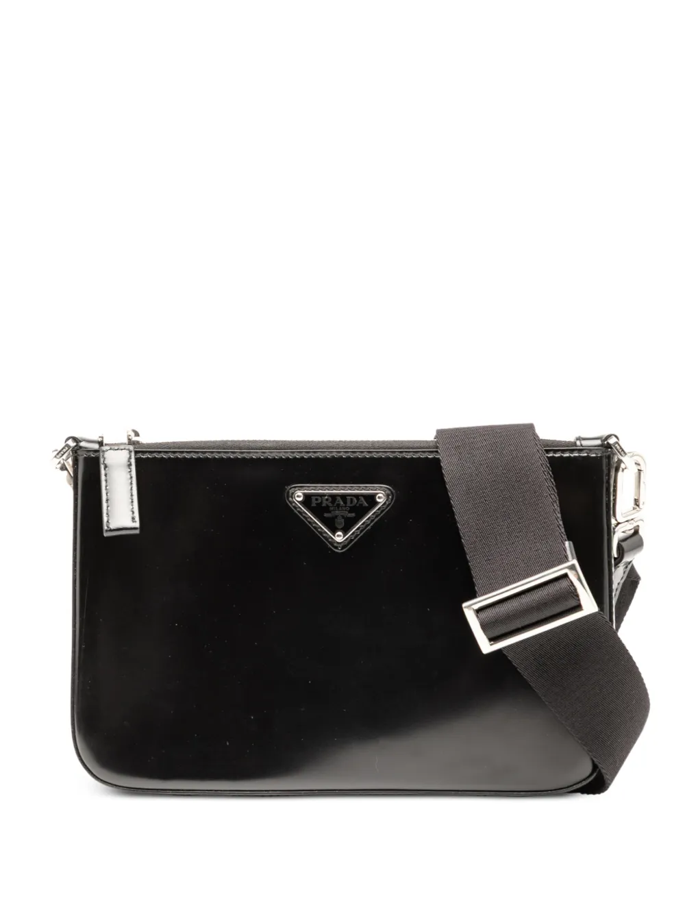 Prada Pre-Owned 2013-2025 Spazzolato Zip Top crossbody bag | Black | Image 1