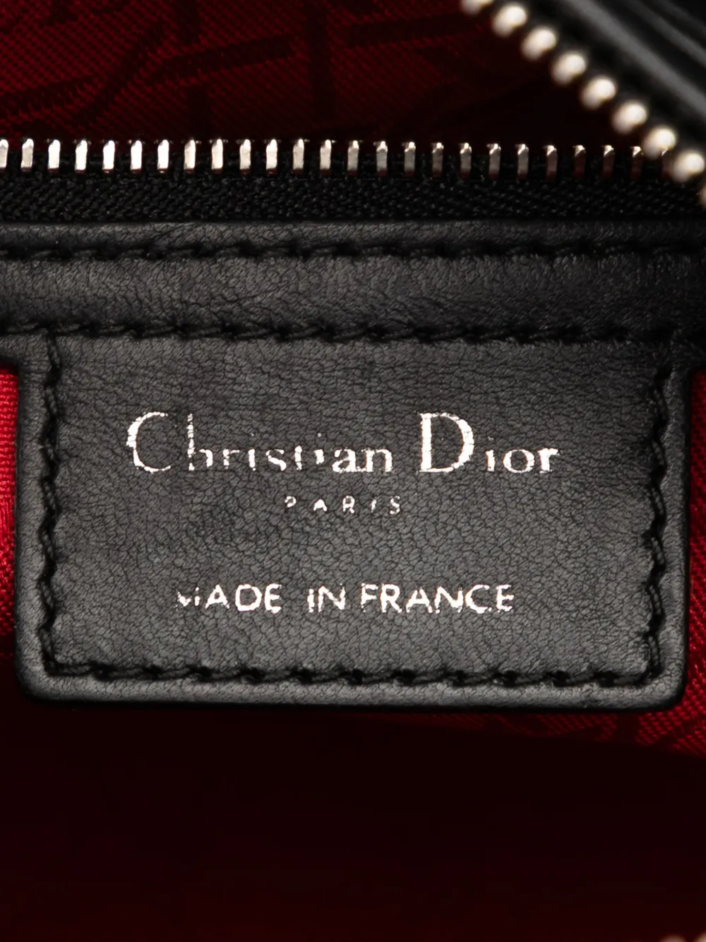 DIOR Pre-owned 2018 Medium Lambskin Cannage Lady Satchel In Black