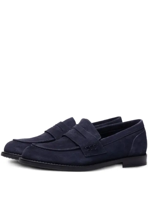 Poche Paris suede round-toe loafers
