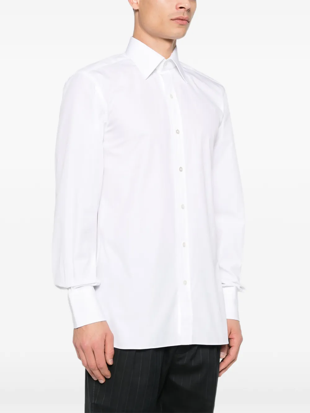  Tom Ford Chemise à Boutonnière Sur Le Devant - Blanc 