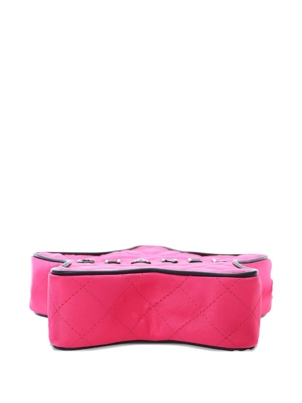 CHANEL Pre-owned 2021-2025 Quilted Satin Walk Of Fame Star Crossbody Bag In Pink