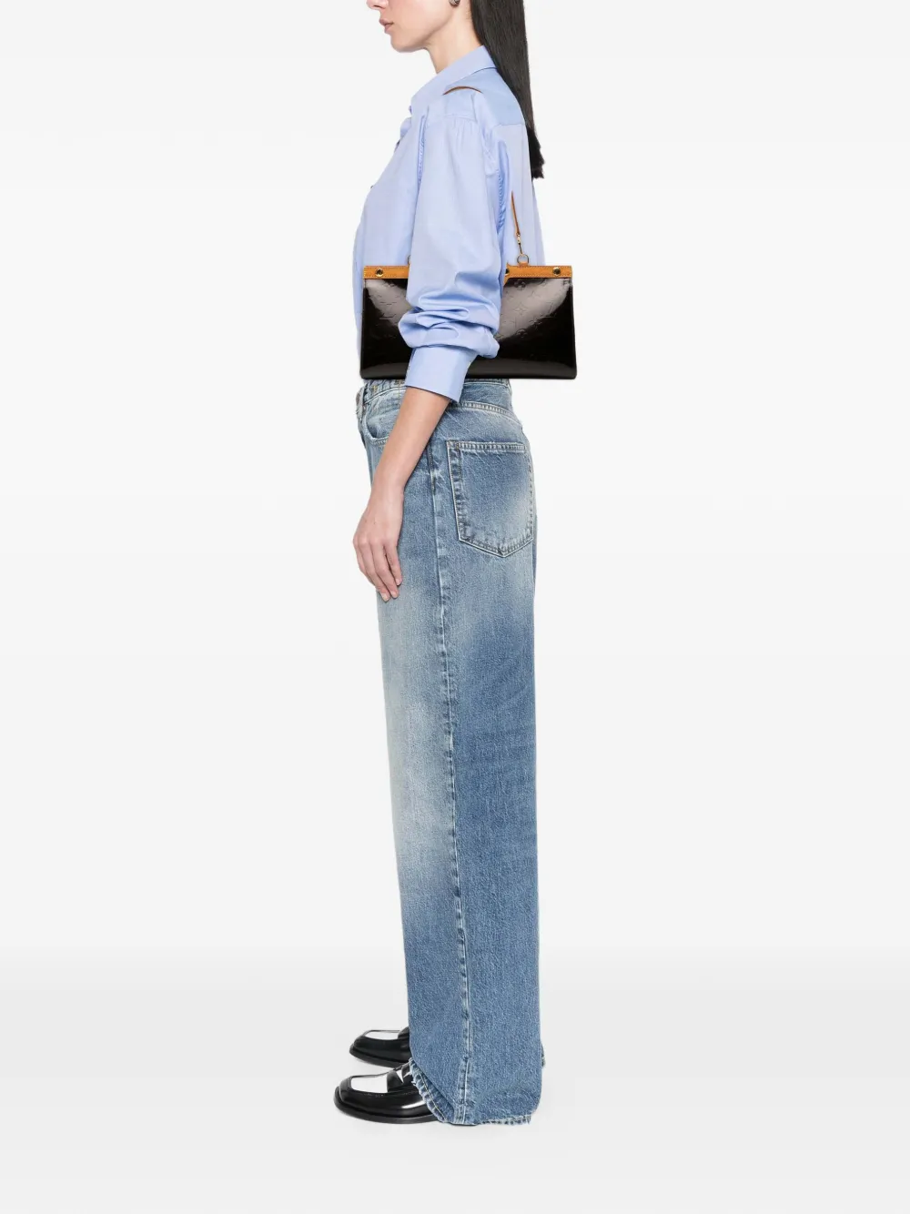 Pre-owned Louis Vuitton 2008 Monogram Vernis Roxbury Drive Satchel In Purple