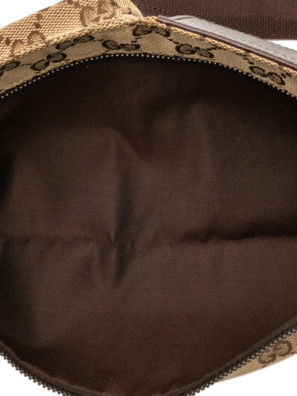 GUCCI Pre-owned 2000-2015 Gg Canvas Double Pocket Belt Bag In Brown