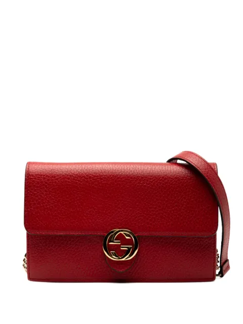 Gucci Pre-Owned Interlocking G Dollar crossbody-taske i læder fra 2000-2015