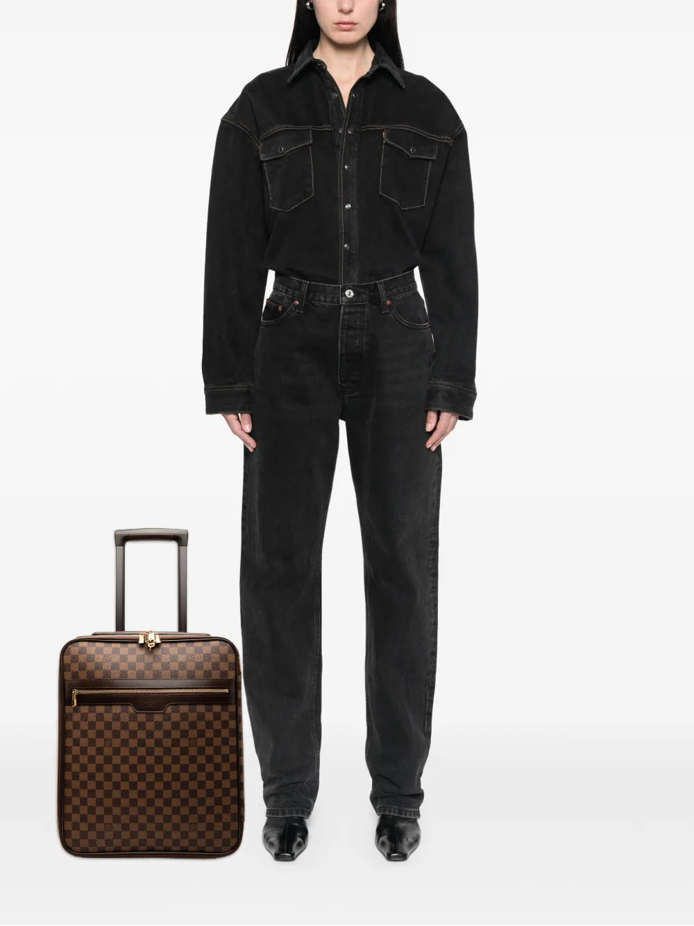 Louis Vuitton Pre-Owned bolsa de viaje Damier Ebene Pegase 45 2012 | Estilos de archivo | Image 2