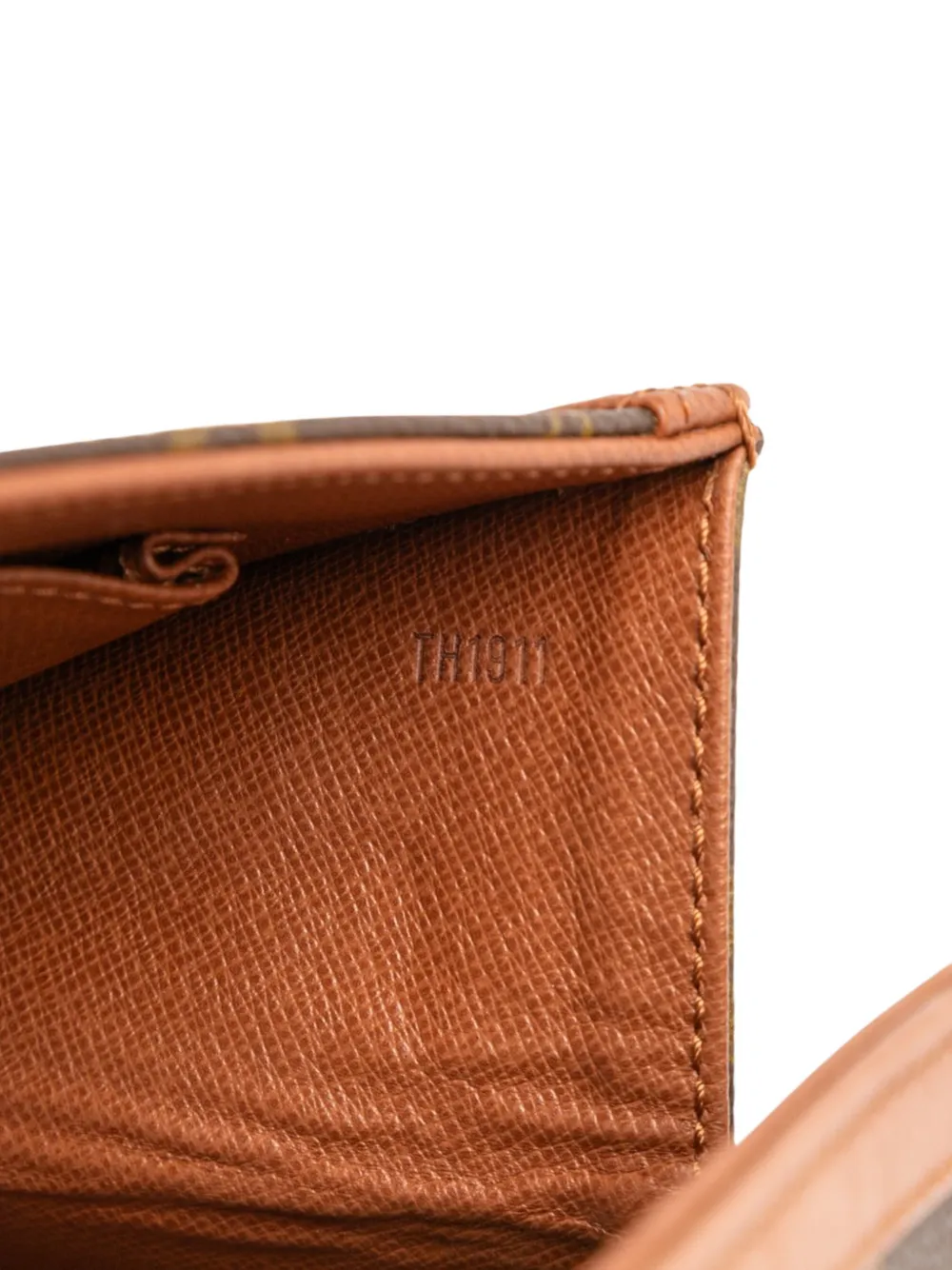 Pre-owned Louis Vuitton 1991 Monogram Pochette Dame Gm Clutch Bag In Brown