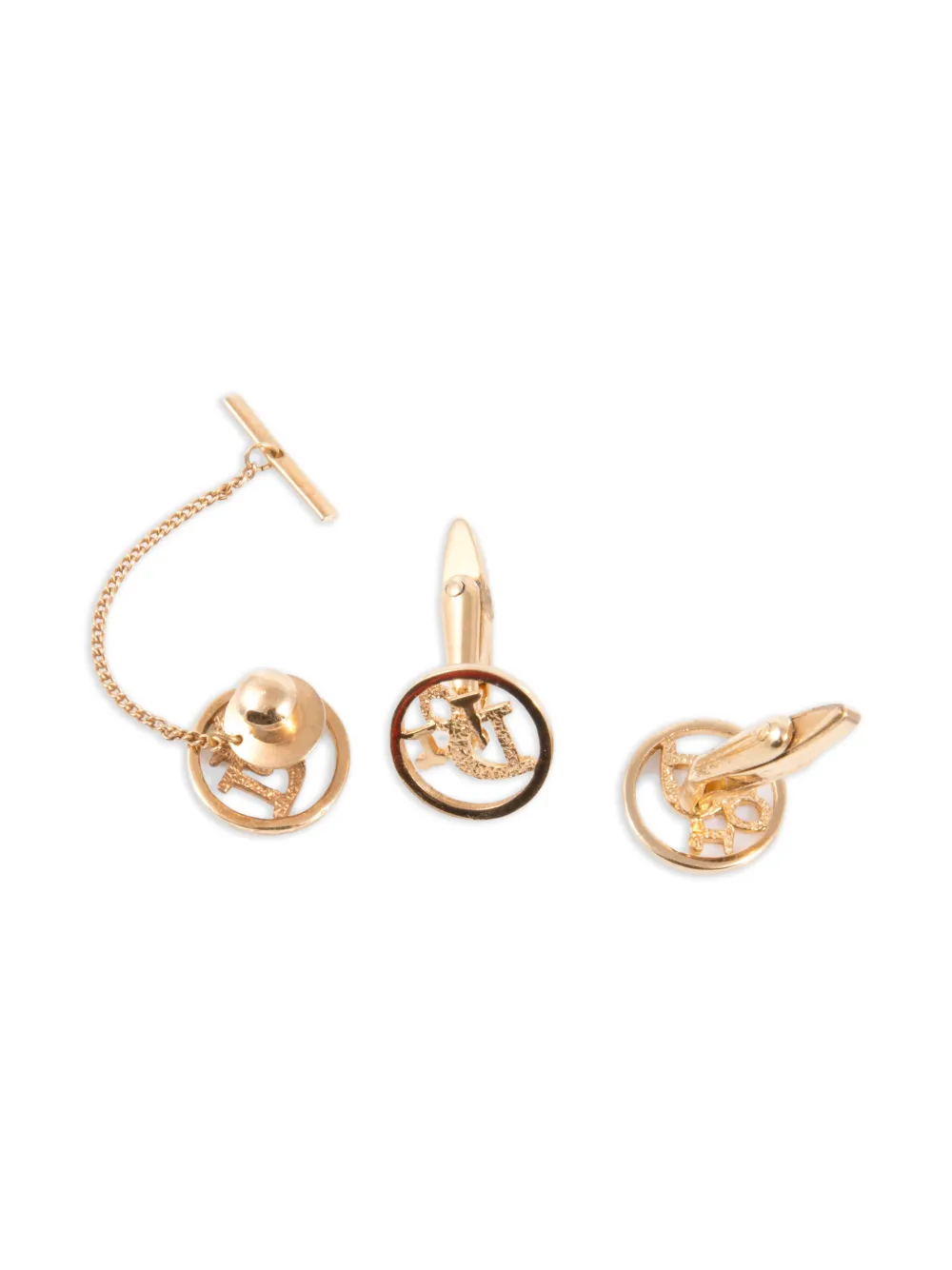 Christian Dior Pre-Owned 1990s logo cuff-links tie tack pin set | Men | Image 2