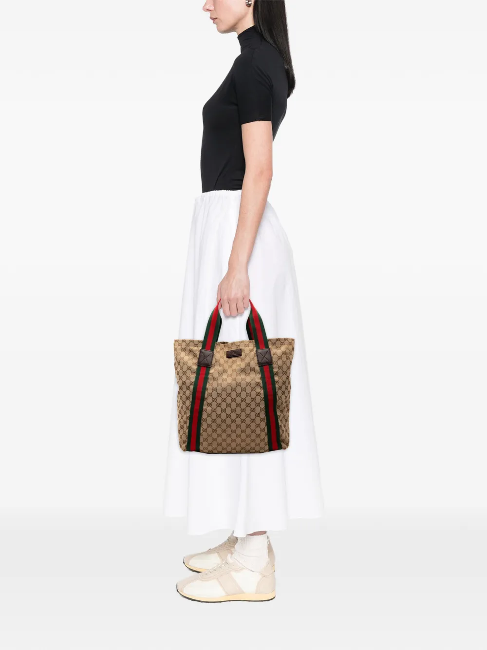 Gucci Pre-Owned 2000-2015 GG Canvas Web tote bag | Pre-Owned | Image 2