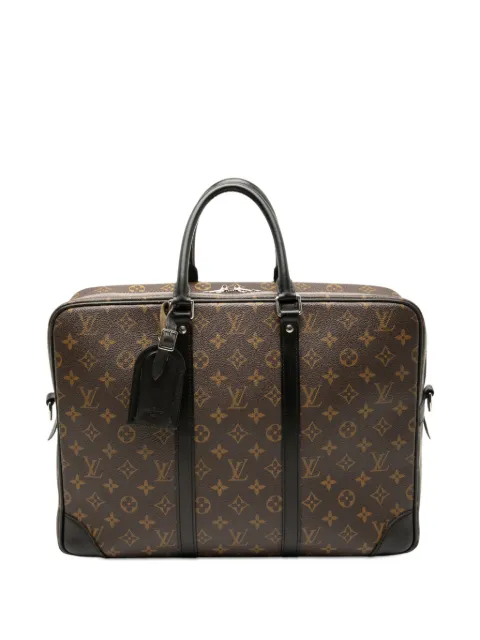 Louis Vuitton Pre-Owned 2009 Monogram Macassar Porte Documents Voyage GM business bag