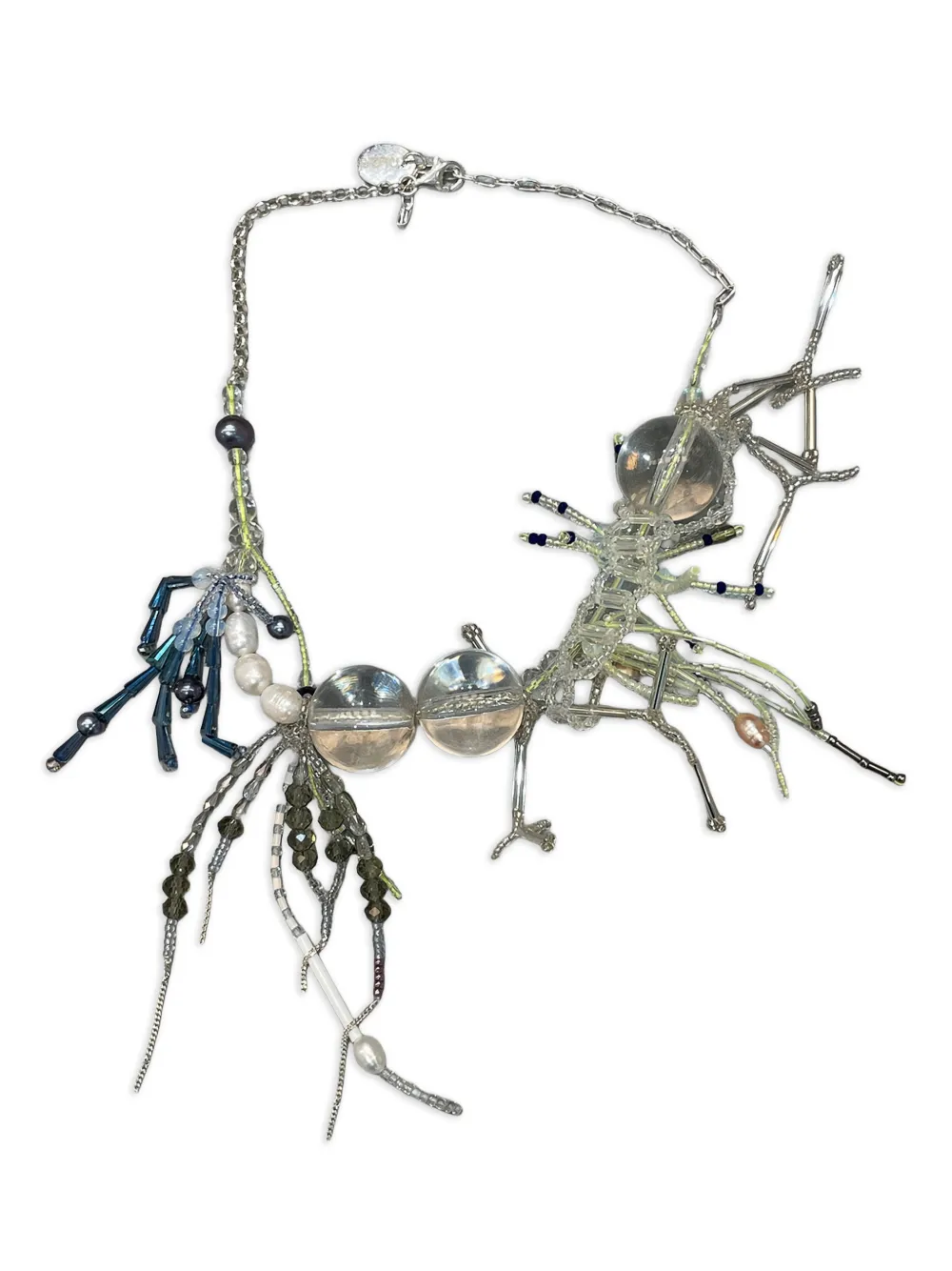 Alga Jewelry Recif halsketting verfraaid met kralen - Zilver