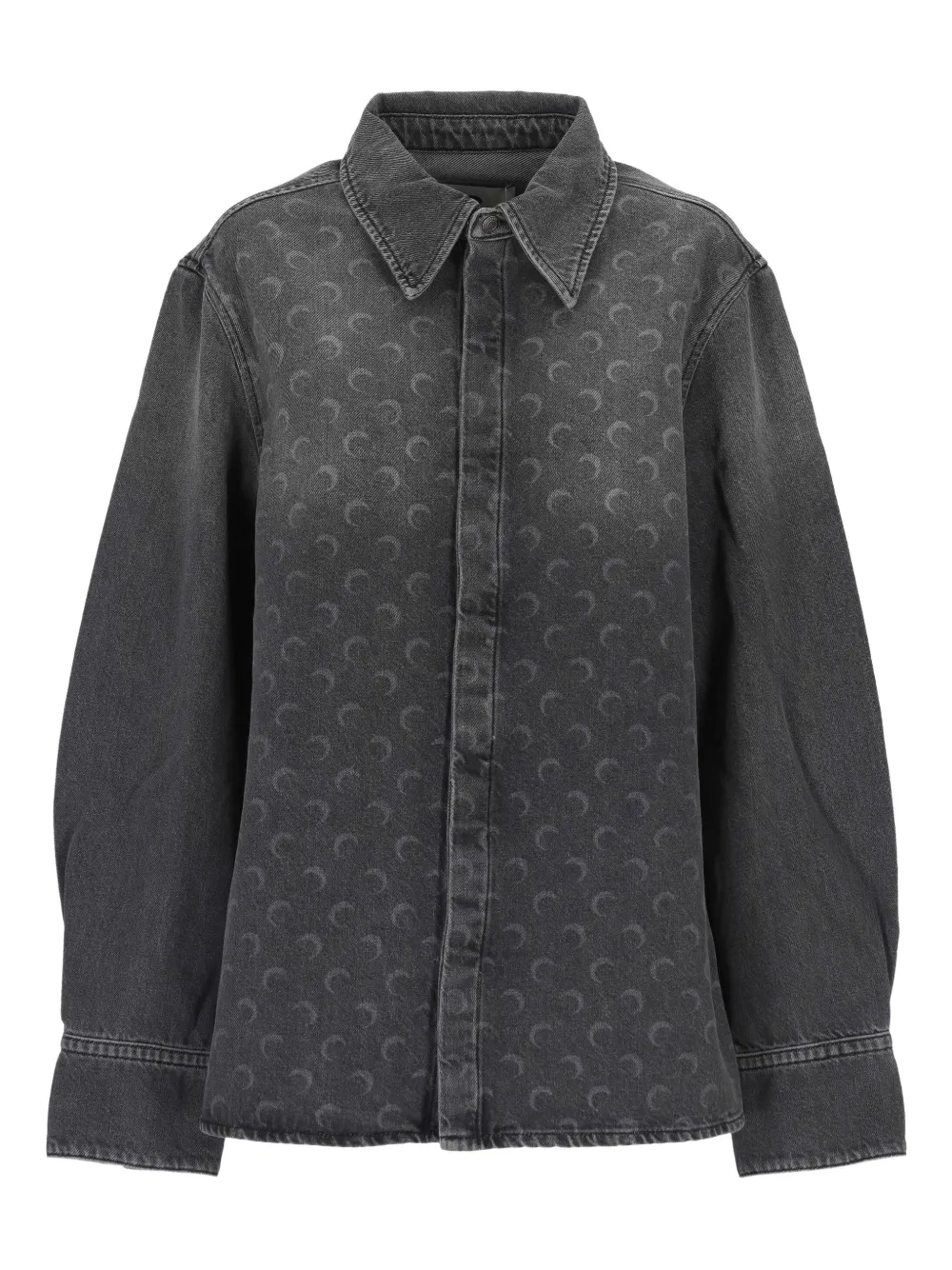 Marine Serre Moon-pattern Shirt In Gray