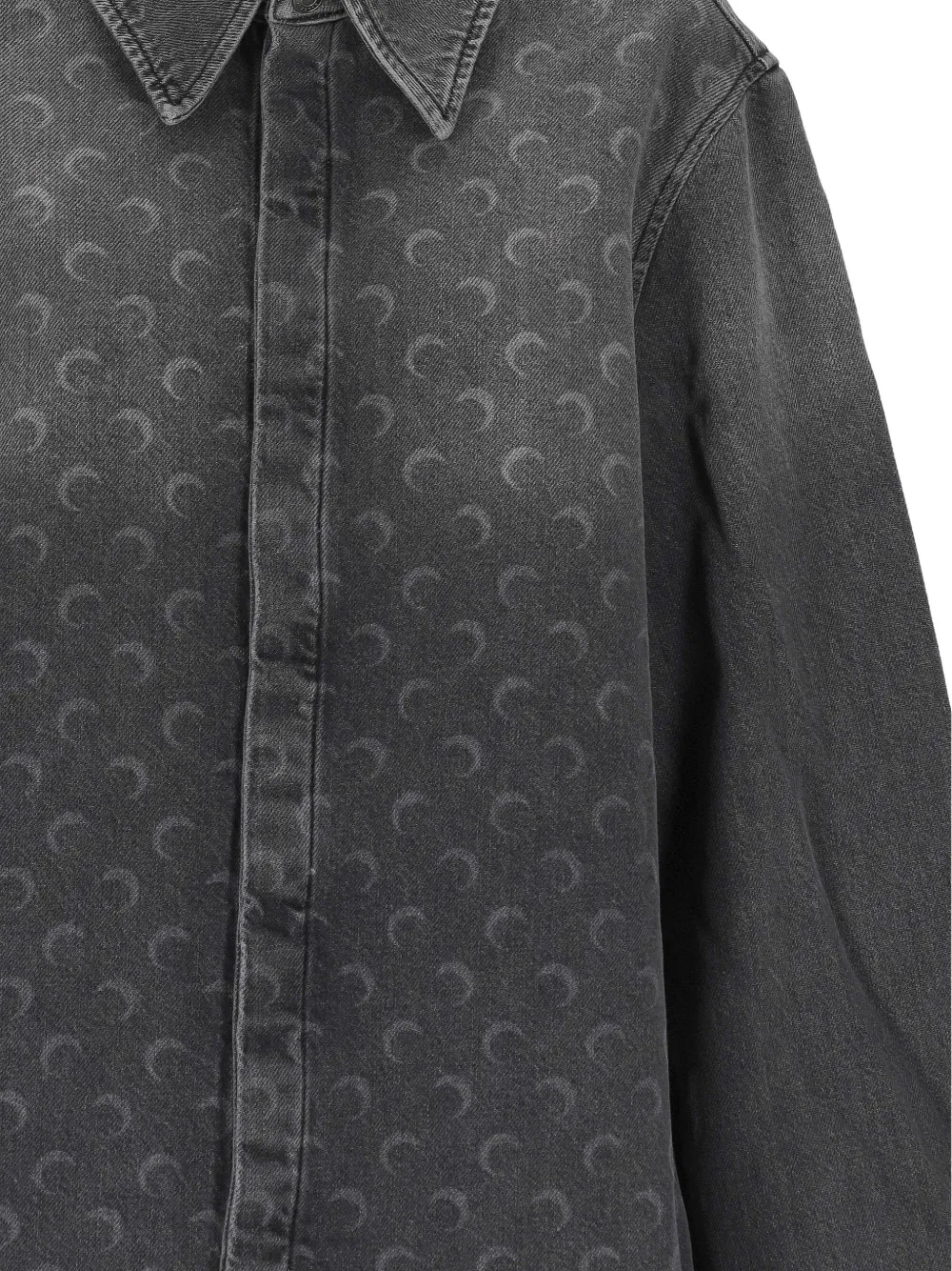 Marine Serre Moon-pattern Shirt In Gray