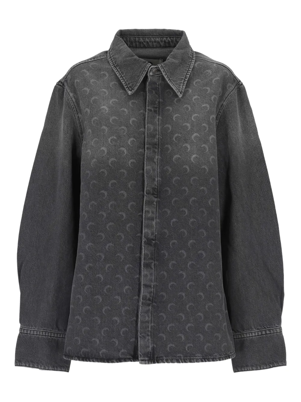 Marine Serre moon-pattern shirt - Grey