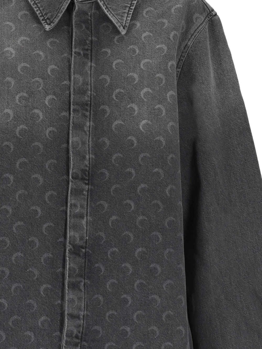  Marine Serre Moon-pattern Shirt - Grey 