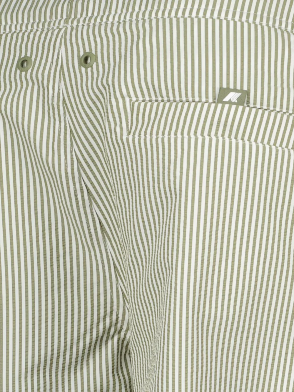 K-way Hazel Striped Swim Shorts In Green
