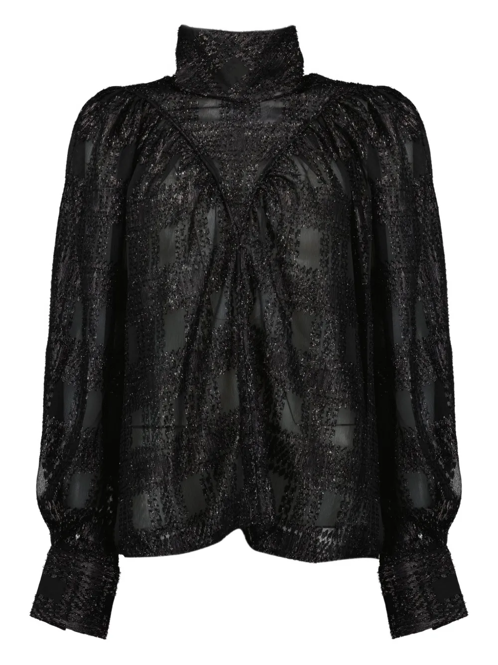 Iro Embellished Turtleneck Blouse In Black