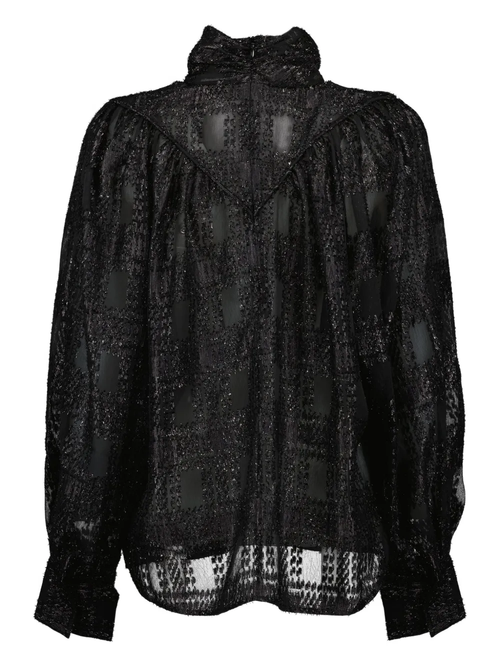 IRO embellished turtleneck blouse - Zwart