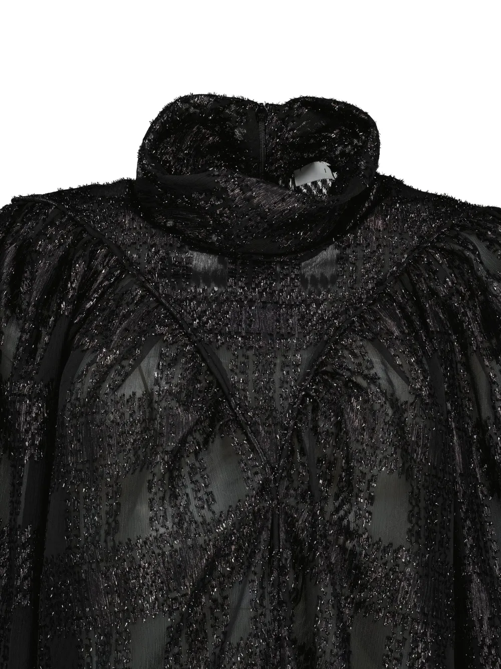 IRO embellished turtleneck blouse Zwart