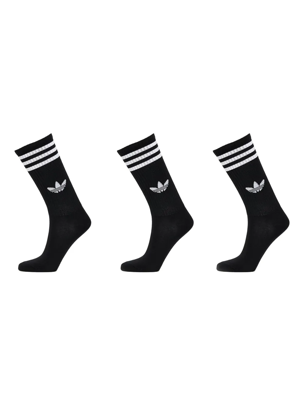 Adidas Originals Three-stripes Logo Socks (pack Of Three) In Black