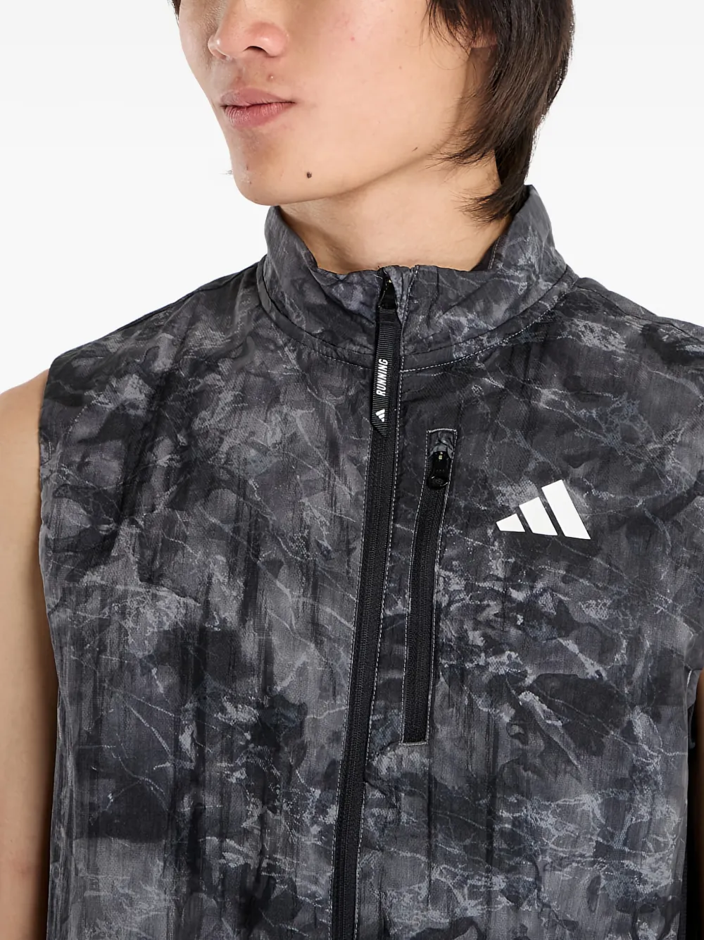 adidas spray dye-effect sleeveless vest Grijs