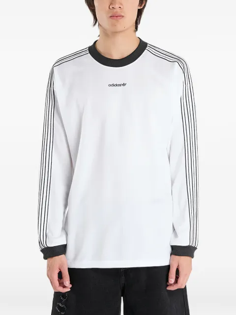 adidas long-sleeve stripe-detail T-shirt