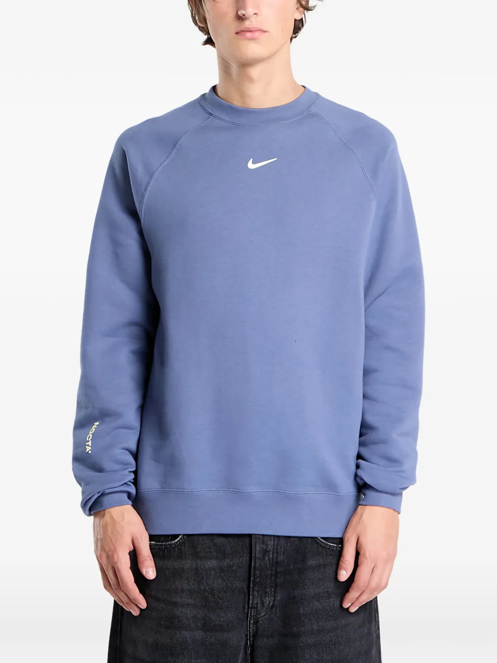 Nike X 드레이크 녹타 로고 크루 넥 스웨트셔츠 | 블루 | Image 1