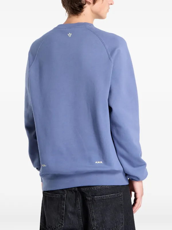 Nike x Drake Nocta Logo crew-neck Sweatshirt | Blue | FARFETCH CA