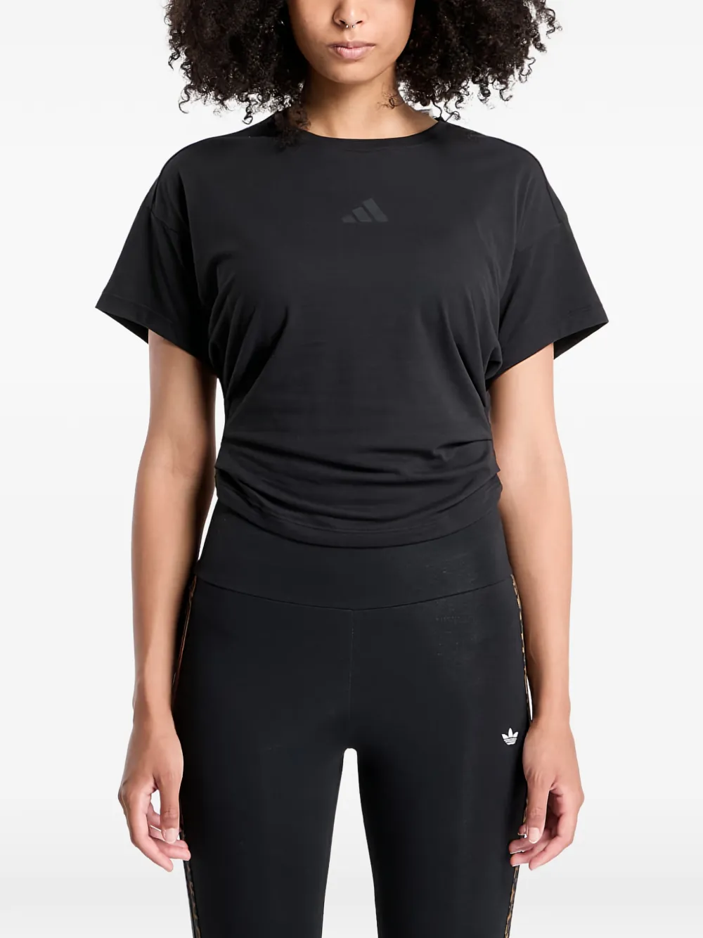 adidas crew-neck logo T-shirt - Nero
