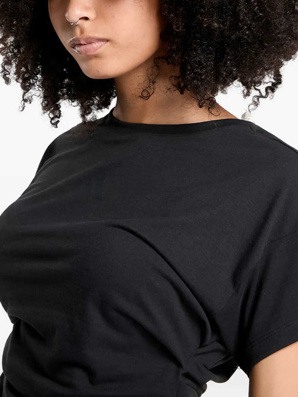 adidas crew-neck logo T-shirt Zwart