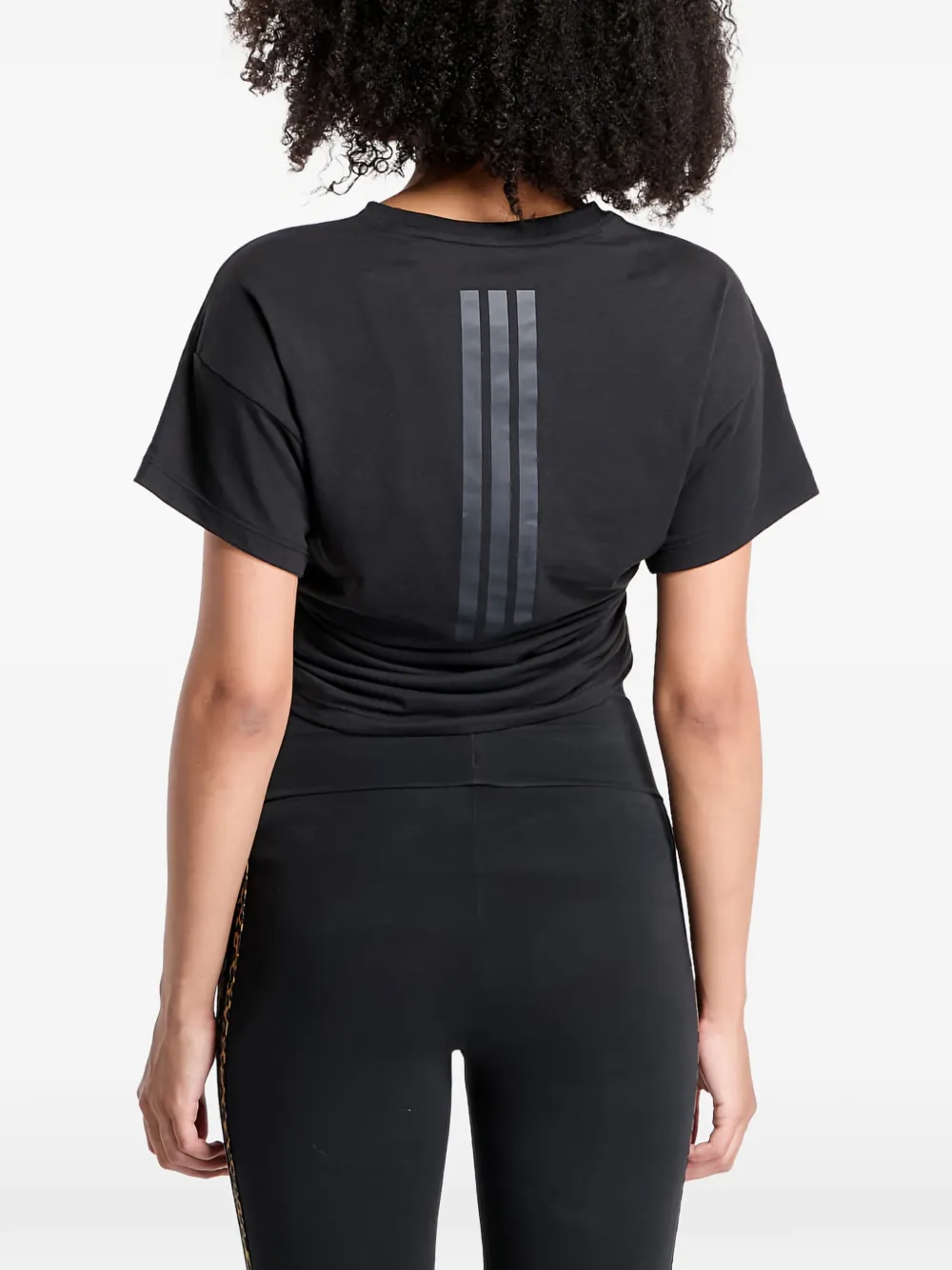 adidas crew-neck logo T-shirt Zwart