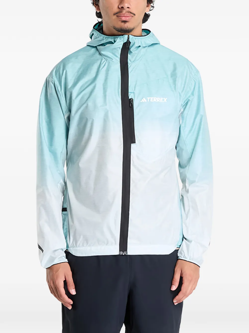 adidas hooded zip jacket | Blue | Image 1